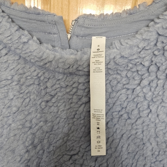 Lululemon Fuzzy Sweater, size 8, adorable and warm, light blue - Picture 2 of 5